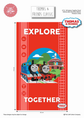 Craft Cotton Company Baumwollstoff „Explore Together“ und „Let's Go Thomas & Friends“, 112 cm breit, 100 % hochwertiger Baumwolldruckstoff